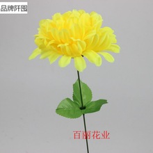 单枝清明菊花朵扫墓祭祀假花仿真花墓地陵园摆放绢花电子花圈花朵