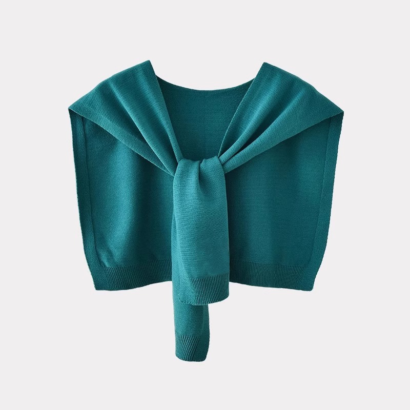 Pequeña capa de punto para mujeres de verano con primavera y otoño nuevo cardigan protector solar hombro delgado capa roja elegante