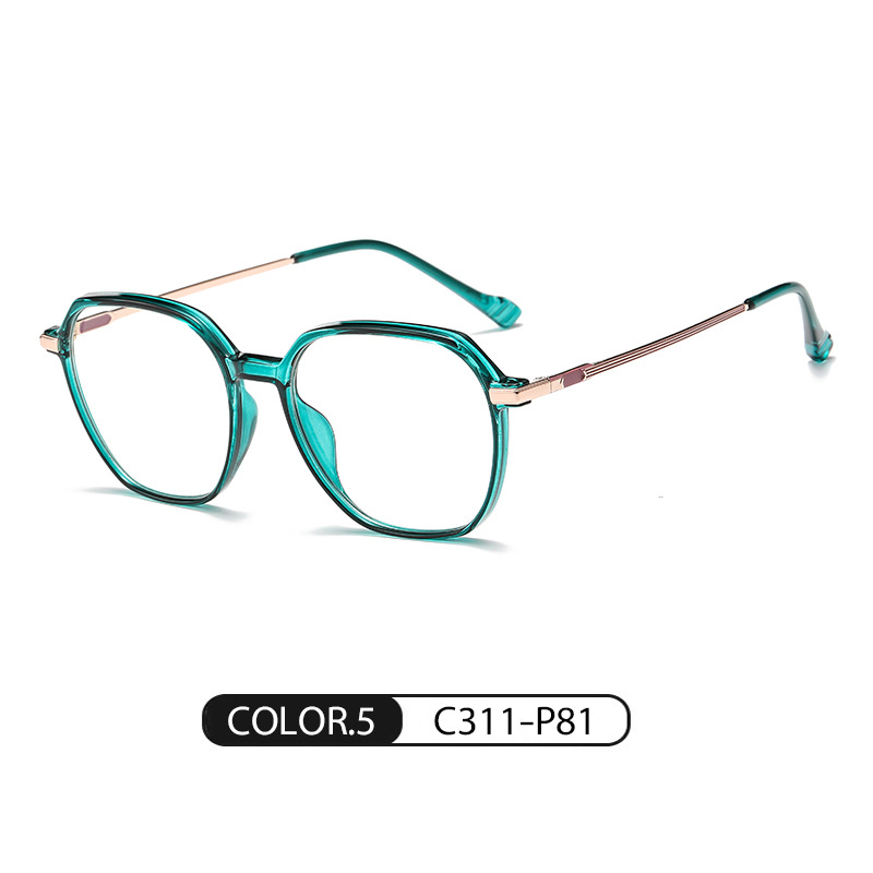 2022 Nueva miopía gafas marco femenino TJ805 moda multi-frame gafas lisas ultra-ligero TR90 anti-azul gafas de luz