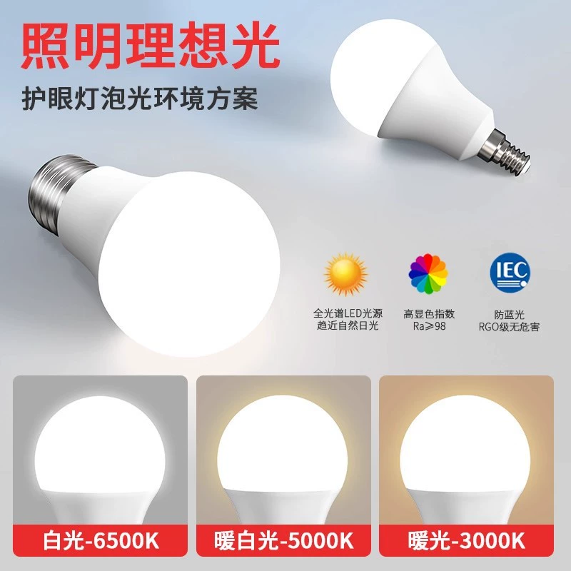 LED энергосберегівающая лампа, комфортный спектр света, защита глаз, оптика, с резьбовым цоколем
