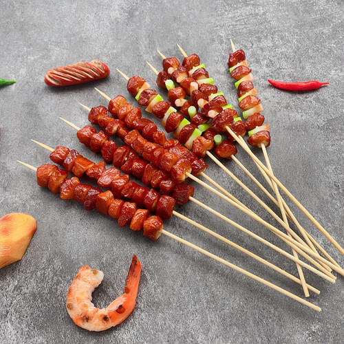Simulated skewers BBQ skewers fake mutton skewers beef skewers meat spicy hot BBQ food model props ornaments