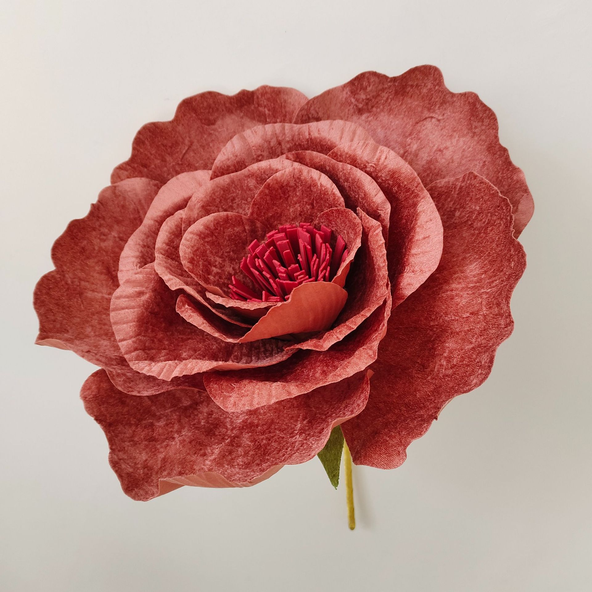 gran imitación de tela de terciopelo peonía flor de boda flor falsa ventana de exhibición de estudio props de disparo rosa artificial gran