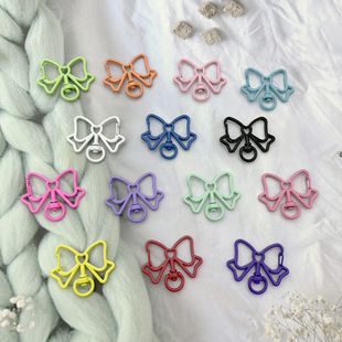 Bow hairpin candy color jewelry zinc alloy pendant accessories DIY handmade accessories color variety