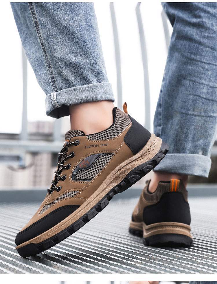 ShoeGlobe Construction Site Outdoor Middle-Aged And Elderly Sports Shoes Mountaineering Men's Wear-Resistant Waterproof Anti-Slip_voghion.com