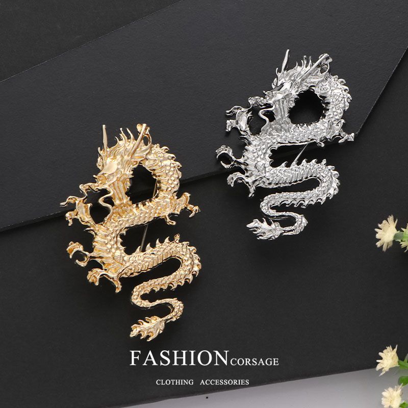 中国龙民族风大气高档胸针本命年龙图腾胸花龙形饰品包包服装配饰