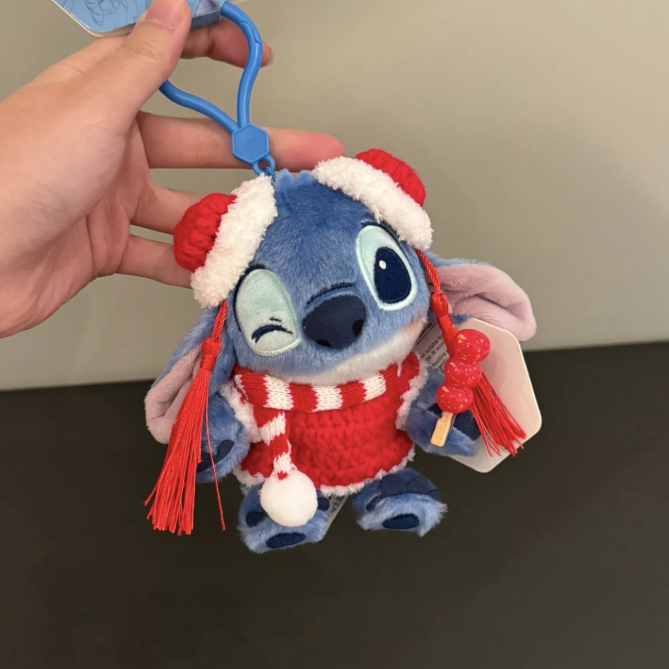 Genuino lindo Stitch Star Baby dibujos animados muñeco de peluche Stitch colgante llavero muñeca colgante regalo