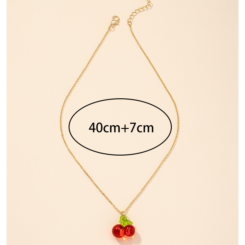 Wholesale Fashion Cherry Pendent Alloy Necklace Nihaojewelry display picture 2