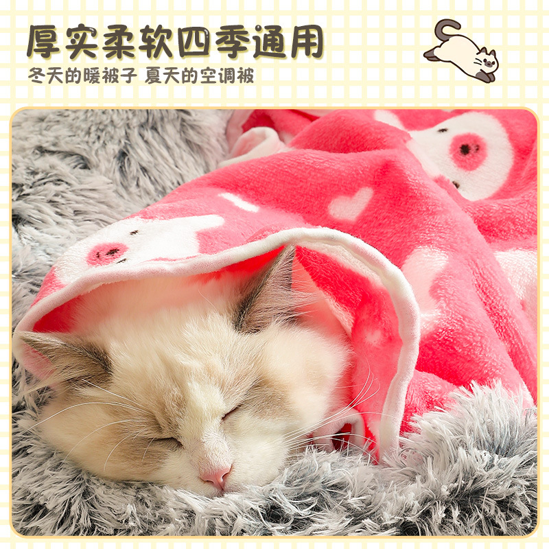 Alfombra para mascotas transfronteriza Four Seasons universal espesado perro estera de algodón cálido de doble uso gato manta alfombra de piso al por mayor