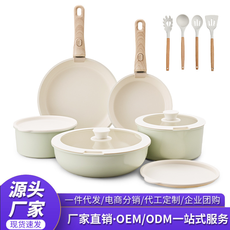 Ventas en caliente transfronterizas nuevos productos desmontables combinación de arroz de piedra antiadherente conjunto de cocinas de arroz