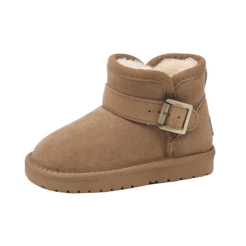 Bottes de neige pour enfants, chaussures d'hiver chaudes en coton pour garçons, bottes courtes pour filles, chaussures en coton imperméables et épaisses pour bébé_voghion.com