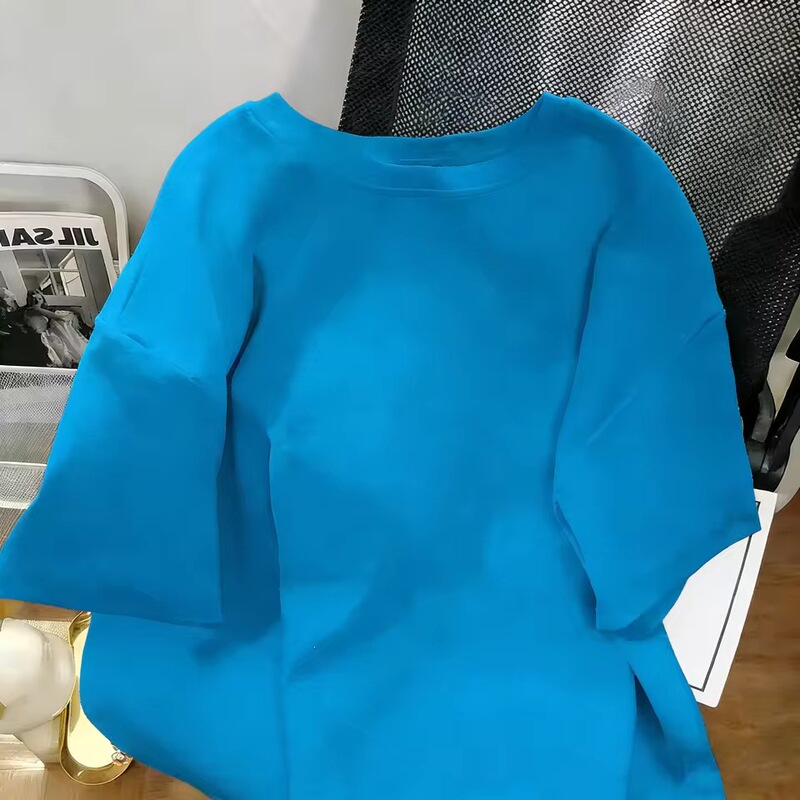 Casual Everyday Summer Short-Sleeved Men's Basic Simple T-Shirt, Fashionable and Versatile Cotton Clothing, Breathable and Comfortable