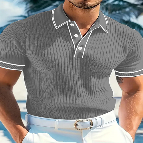 Men's POLO Short Sleeve Shirt Men's Summer Men's Short Sleeve Polo Shirt Men