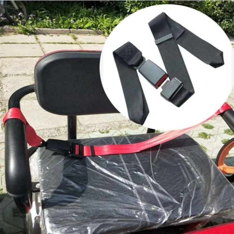 Portable wheelchair medical stretcher ambulance airplane strap safety belt with two-point installation-free safety belt