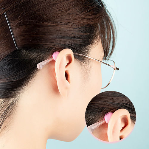 Silicone glasses anti-slip sleeves round m-bean anti-slip ear hooks ear hooks glasses legs ear cuffs sports anti-fall glasses accessories