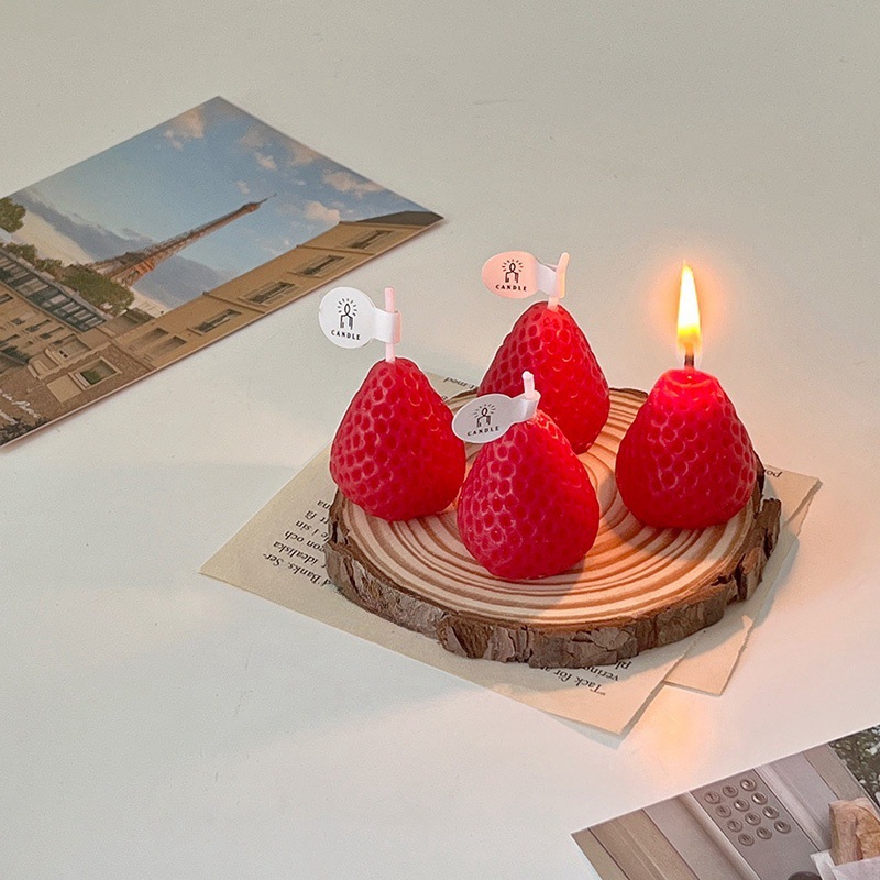 Doftljus jordgubb för sovrum dekorationspresent sött_voghion.com