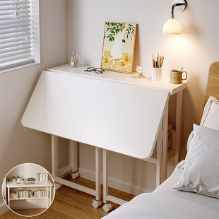Folding Desk Home Movable Computer Desk Workbench Simple Desk Student Home Study Desk Bedside Table