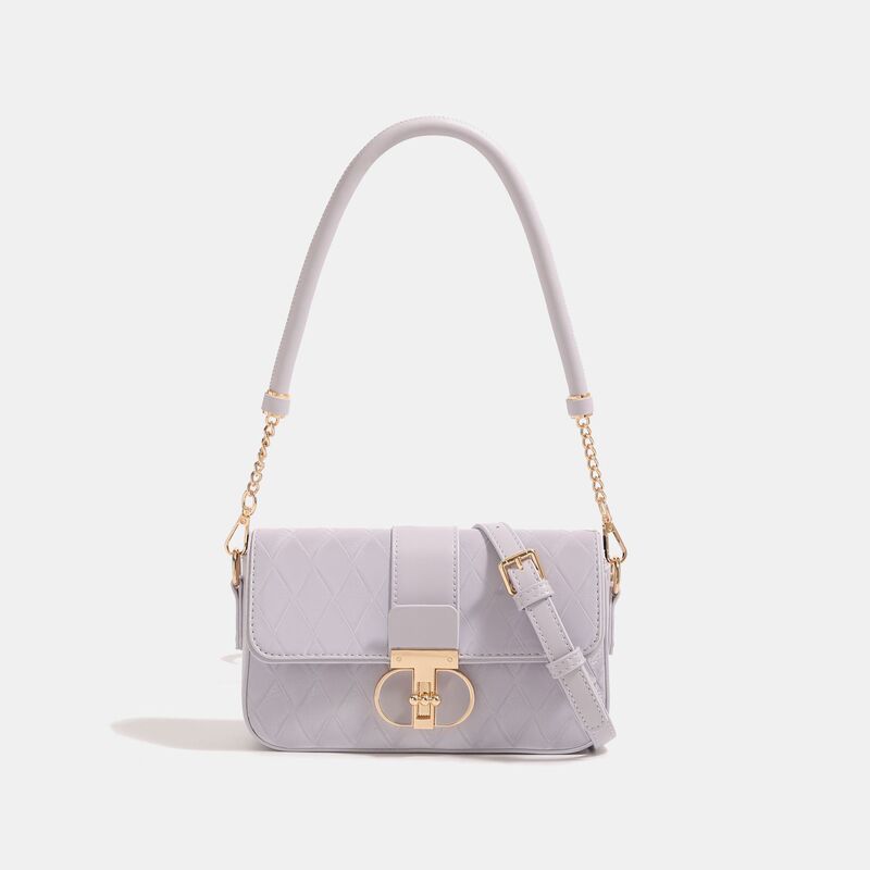 Pink Rhombic Underarm Bag Women's 2024 New Trendy Niche Simple Handbag All-match Shoulder Crossbody Small Square Bag