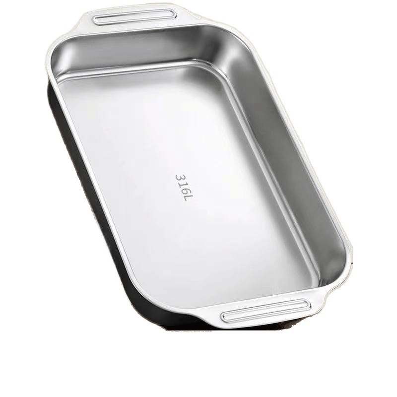 焼き魚プレート長方形家庭用316ステンレス鋼焼き魚専用プレートザリガニトレイ電磁調理器蓋付き極厚|undefined