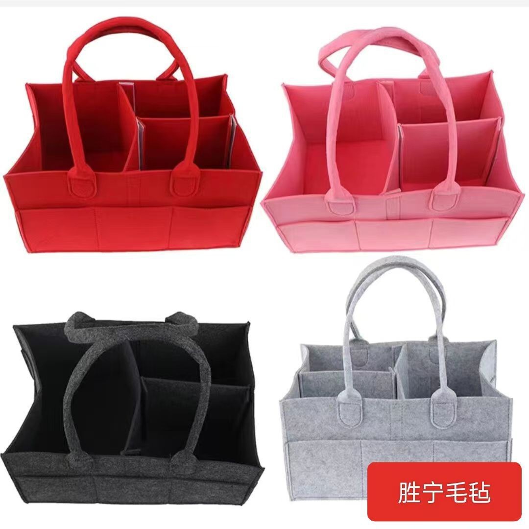 편리한 엄마 펠트 가방 아기 기저귀 습식 보관 가방 휴대가 간편한 보관 가방 일용품 보관 가방