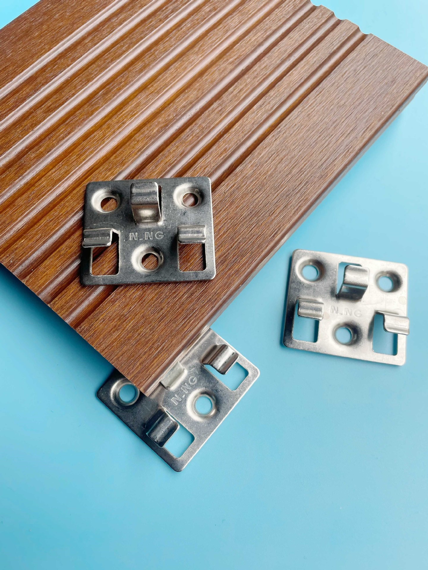 户外地板不锈钢扣件竹木地板方形扣件户外栈道重竹地板扣件