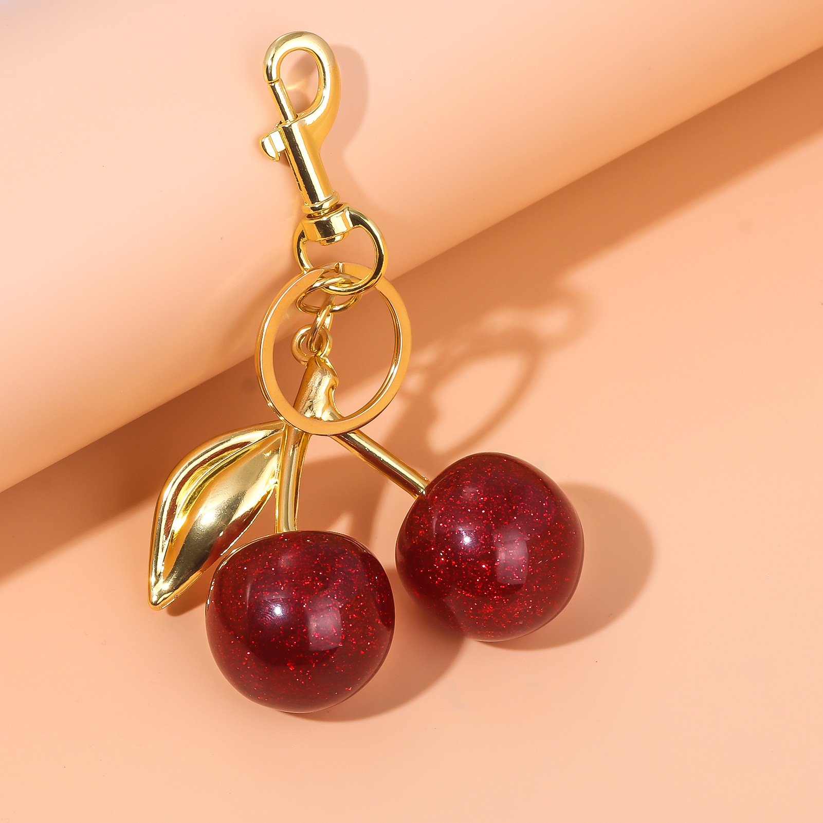 64g Weight Bag Pendant, Keychain Classification 1 Piece Quantity Holiday, Banquet, Travel Occasion Plastic, Resin Material Christmas Festival Cherry Pattern Fruit/Food, Plating Design Elegant, Hip-Hop, Simple Style Style 1 Piece Elegant Hip-Hop Simple Style Cherry Plastic Resin Fruit/Food Plating Christmas Bag Pendant Keychain 2