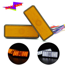 摩托电动车LED反光片LED反射器行车刹车尾灯长方形防水牌照尾