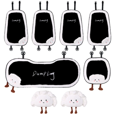 Suitable for Car Lumbar Cushion Waist support - plush-dumpling-cushion-seven-piece-set-lumbar-support-2