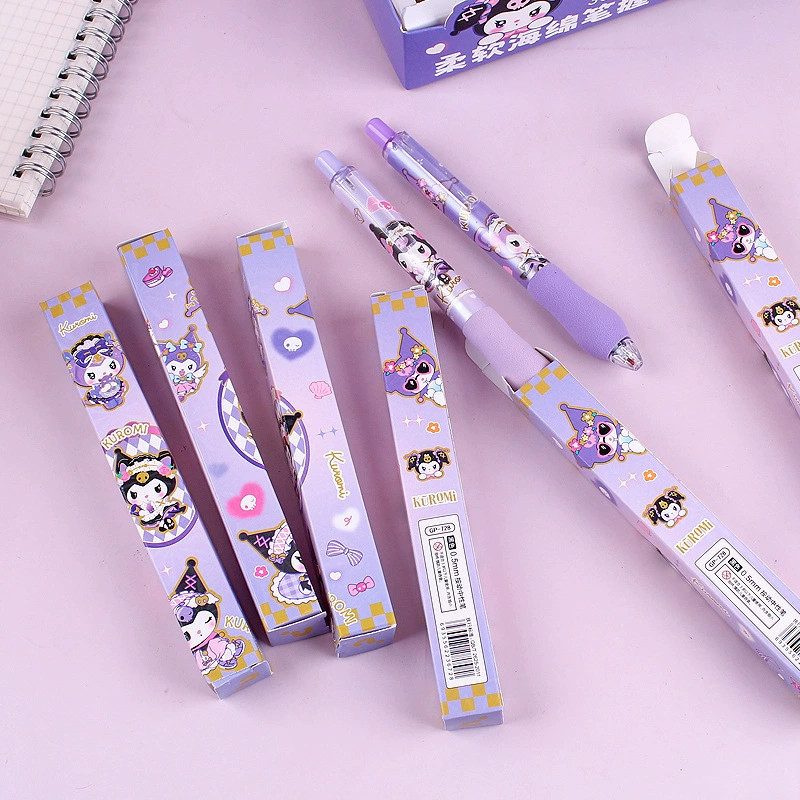 GP-728 Kuromi слепая коробка ручка Sanrio нажмите губку мягкий захват ST0.5 быстрая сушка и гладкая черная ручка оптом