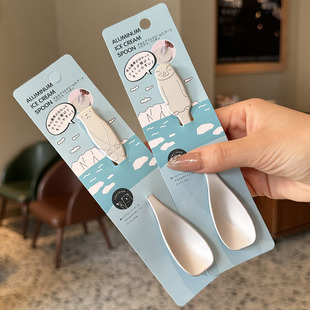 ❆ Knock It Easy to Use! Summer Spoon] Japanese Coffee Spoon Children's Ice Cream Spoon Cartoon Dessert Spoon Aluminum