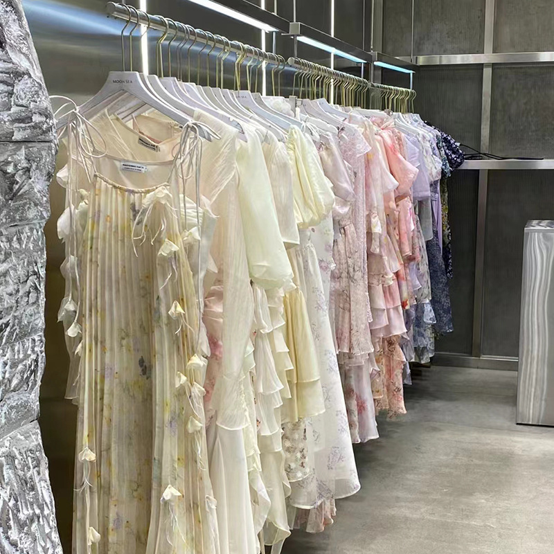 24 New Summer Floral Skirt Dress Women's High-End Guangzhou Thirteen Lines Wholesale Long Skirt Women's Skirt Wholesale