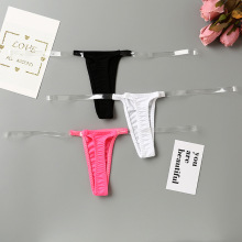 美纯菲欧美女士性感小内裤丁字裤情趣比基尼隐形透明细带迷你新款