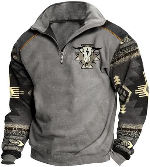 Comercio exterior transfronterizo europeo y americano Otoño e Invierno nuevos hombres pecho abierto cuello alto impresión 3D cuello alto cremallera Polo camisa