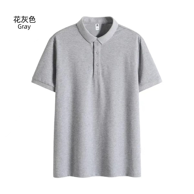 Negocios Camisa de polo de comercio exterior Camiseta de manga corta para hombres solapa suelta verano gama alta TikTok popular Ice Silk Plus size top