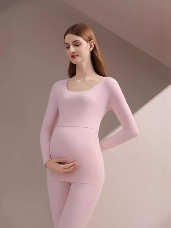 孕妇德绒秋衣秋裤保暖套装秋冬产后哺乳月子服睡衣7A打底衣家居服|undefined