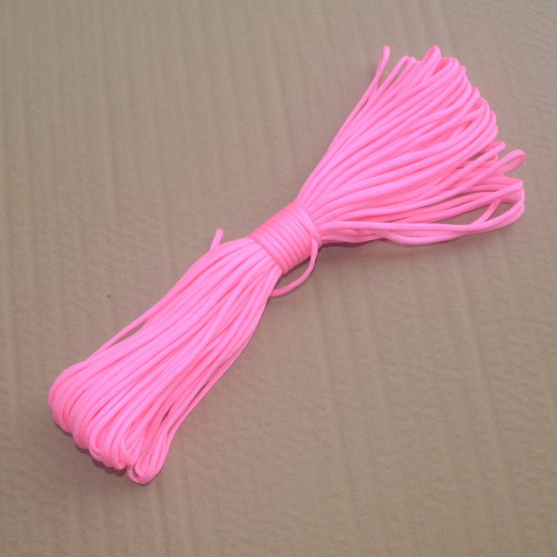 7七芯傘紐31メートル100フィート4mm屋外編みブレスレット用ひもで干しひも200色を縛る