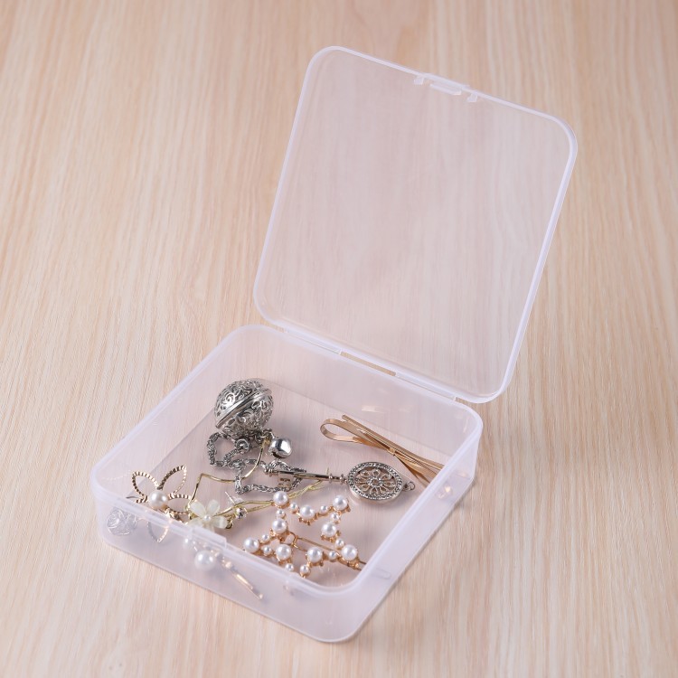 新しい8種類のpp正方形透明部品ツール小物アクセサリー収納ケースプラスチックケース包装ケース|undefined