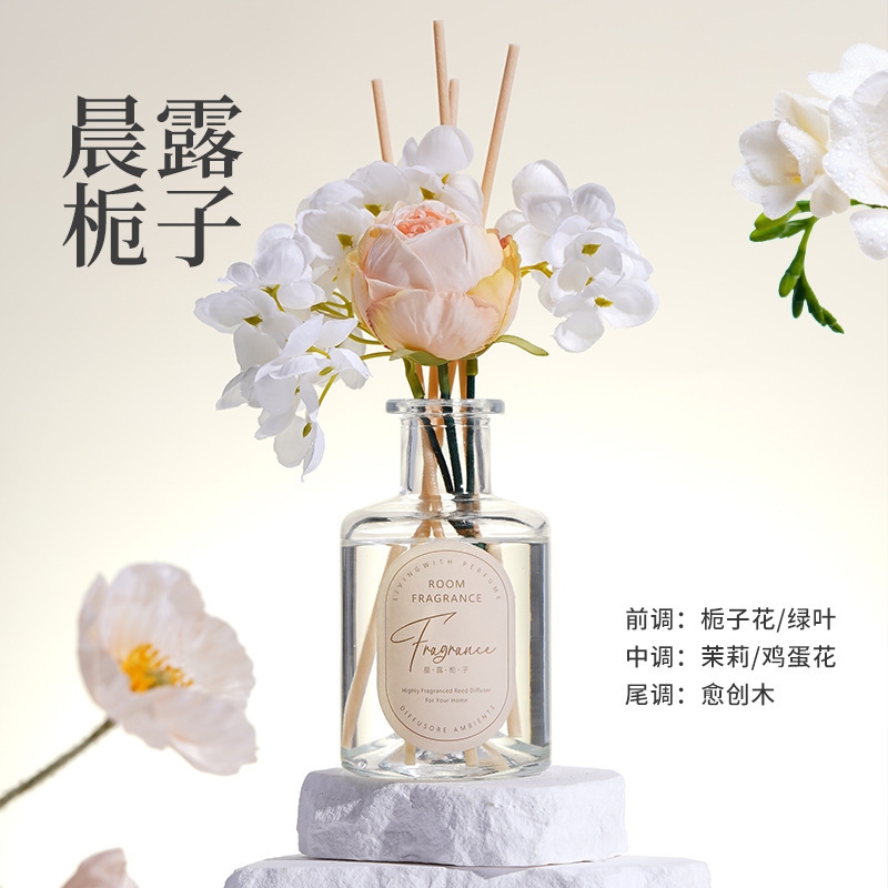 Wenpeizhi クチナシアロマセラピーエッセンシャルオイル家庭用屋内長期持続花のお香寝室無火の香りトイレ|undefined