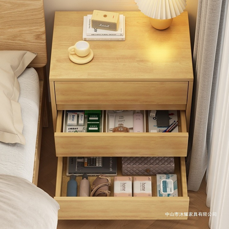 Cabina de cabecera de madera sólida simple dormitorio simple cabina de cabecera casero pequeño estante de cabecera armario de almacenamiento al por mayor