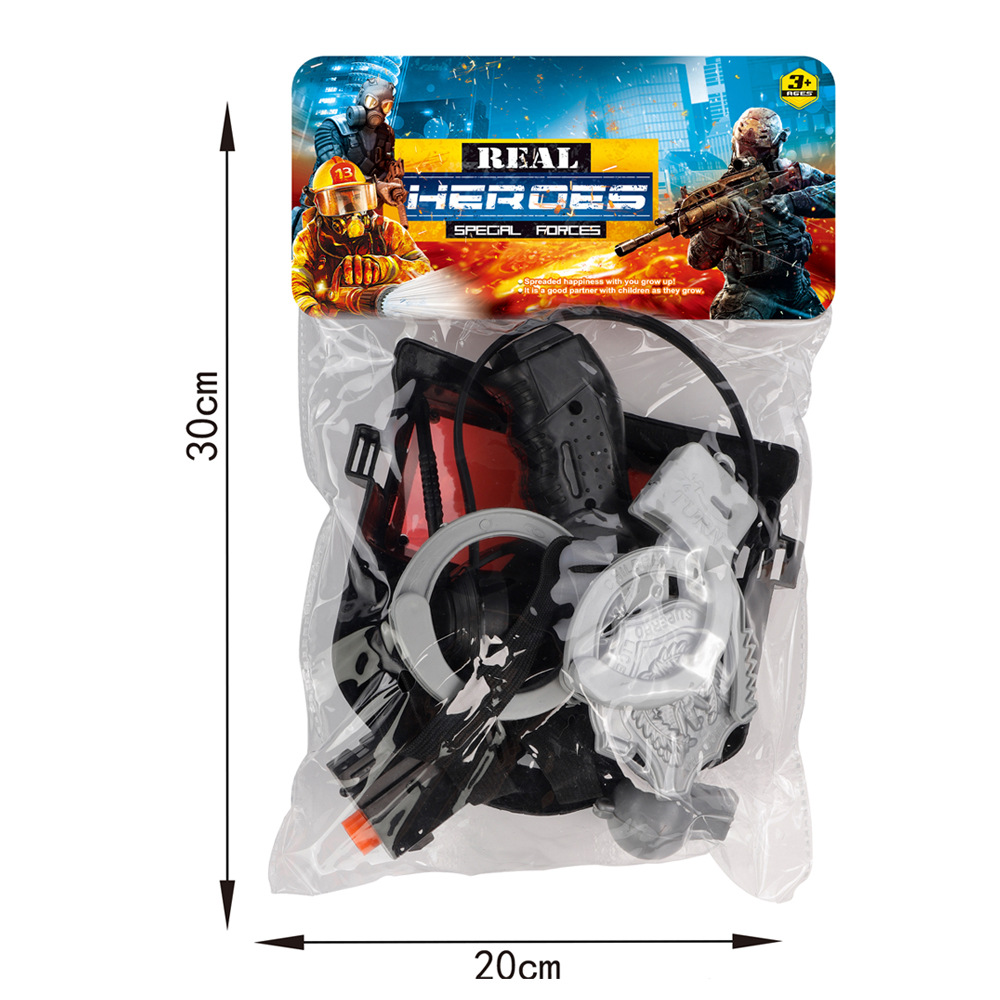 Pistola de juguete de rol infantil policial inercia mecánica combinación de pistola policial set