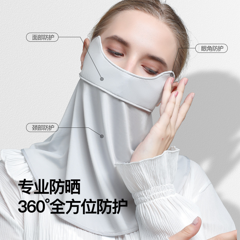 Ice silk mask three-dimensional hanging ear sunscreen mask summer UV veil sunscreen mask manufacturers supply