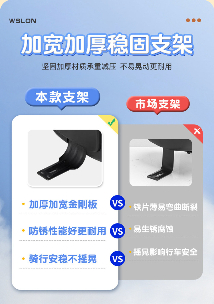 Electric Vehicle Trunk Storage Box with Backrest for Yadea, Aima, Tailing, Luyuan Electric Bikes and Scooters