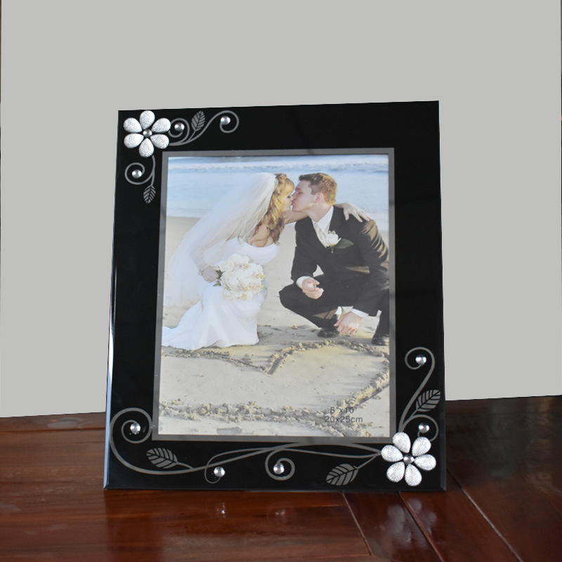 Export high-end studio wedding art display frame crystal glass photo frame 6-inch 7-inch 8-inch 10-inch diamond photo frame