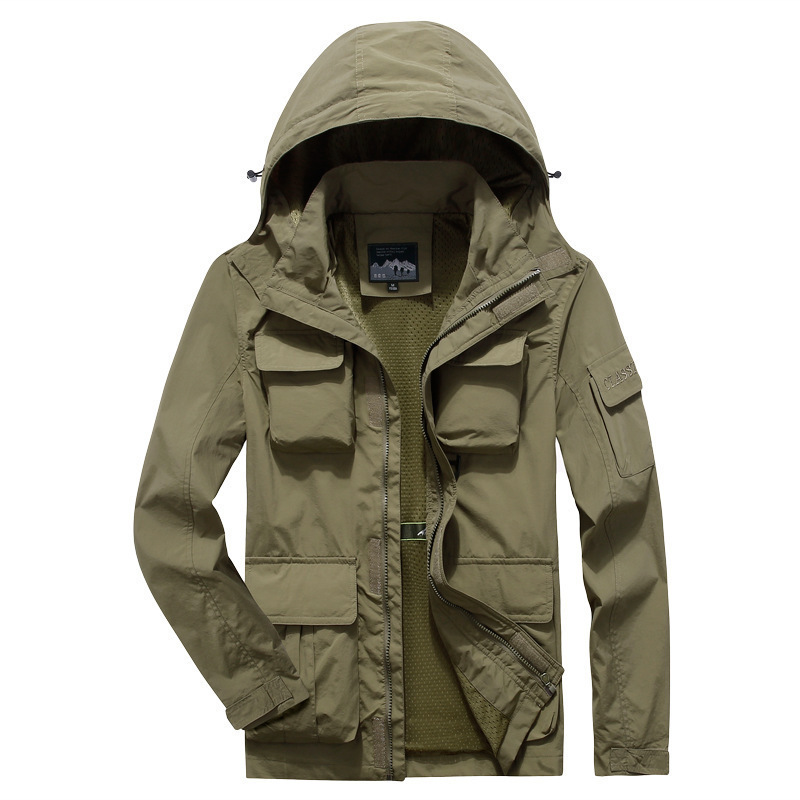 (Cross-border trading), quick dry men's travel sports waterproof jacket, oversize 5