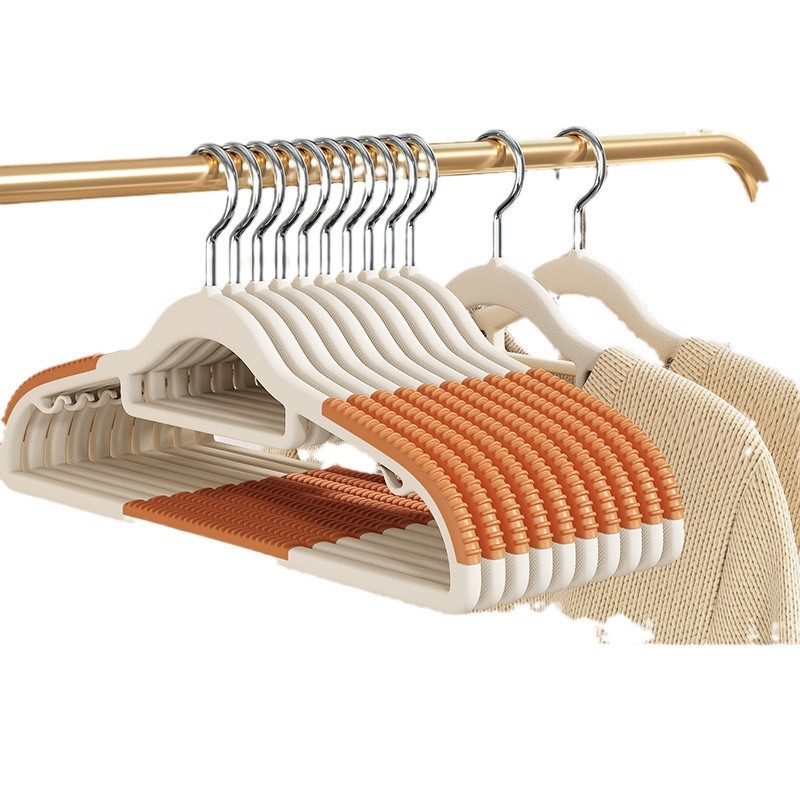 Perchas Antideslizantes para Ropa, Set de 5, Plástico, Sin Marcas, para Uso Doméstico