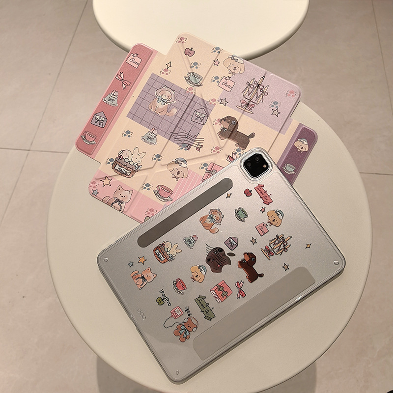 磁気吸引分離ipad air 6保護ケース3 y型分割可能pro 11インチアニメair 5/4転倒防止保護カバー|undefined