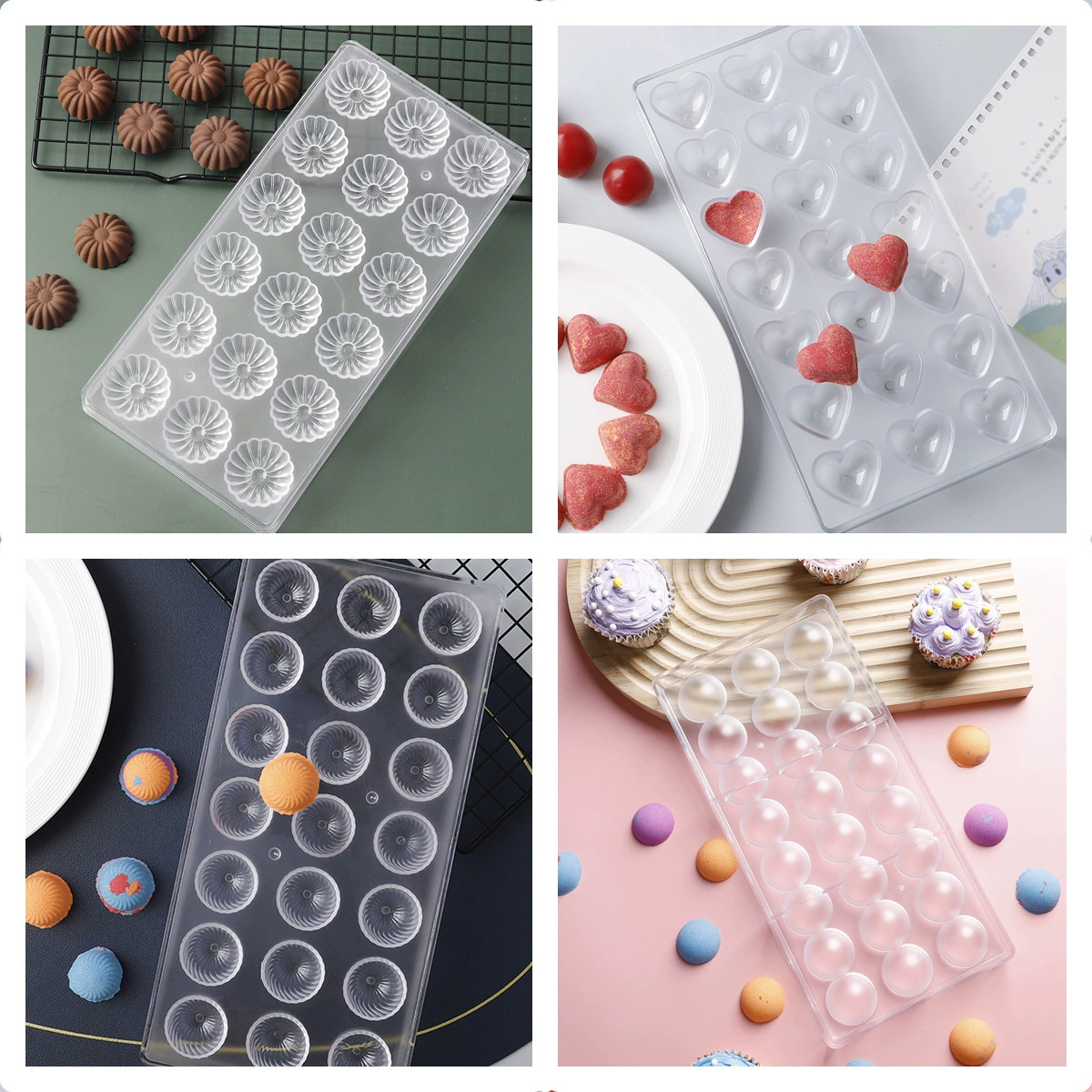 Creative chocolate mold series transparent plastic baking tools DIY candy mold chocolate shovel cross-border hot sale