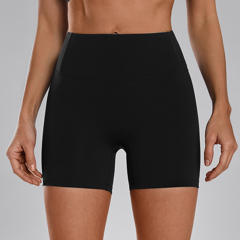 2025 primavera y verano desnudos abrasivos pantalones cortos de yoga para mujeres running fitness ajustado cintura alta elevación de cadera deportivo bottom panty