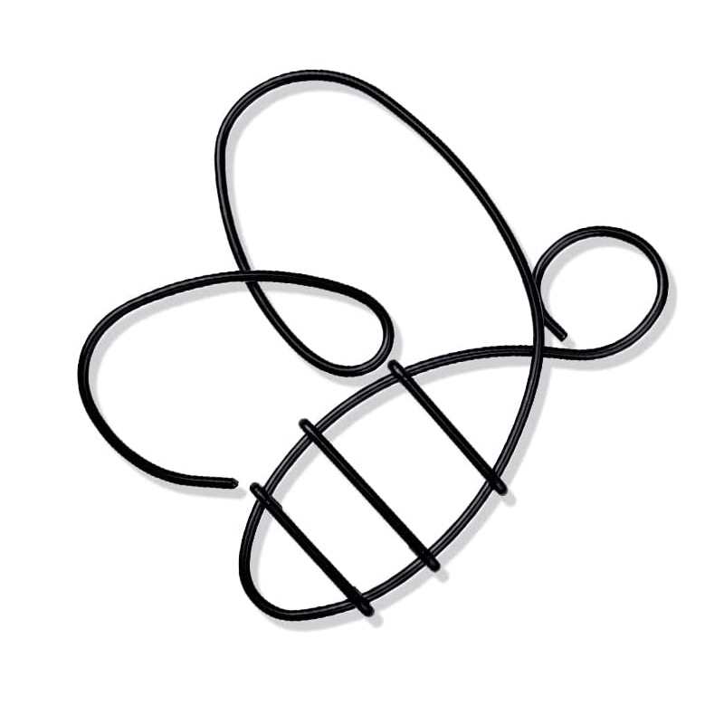 Moderno simple abeja forma artesanía de hierro creativo metal alambre artesanía decoración de la pared decoración del hogar Decoración de la pared suave