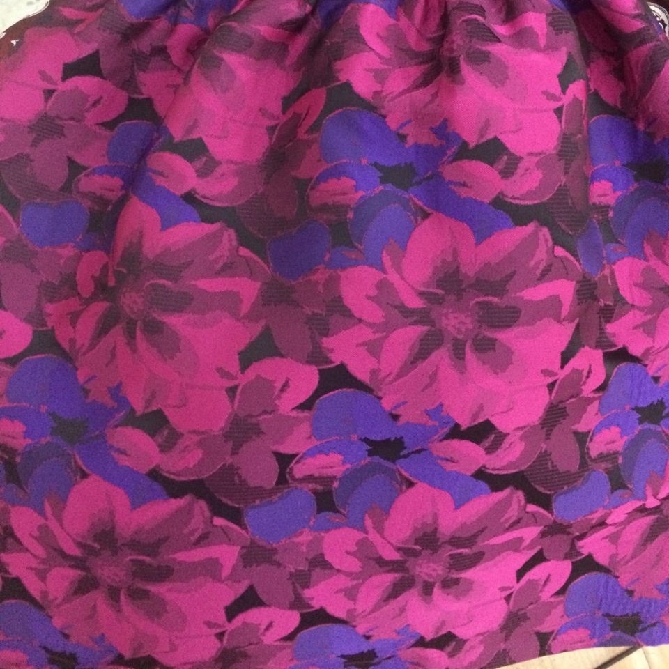 撞色花朵提花服装布料连衣裙色织提花面料花型大提花