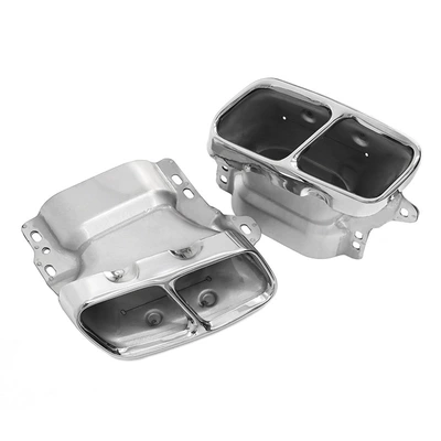 Applicable to 13-17 Mercedes-Benz Class A A200 A260 A45CLA200 CLA45 exhaust tail throat tail nozzle modification (Exhaust pipe) - silver-pair